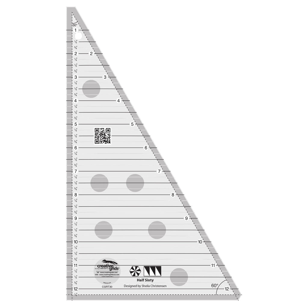 Creative Grids® Quilt Ruler Half Sixty Triangle