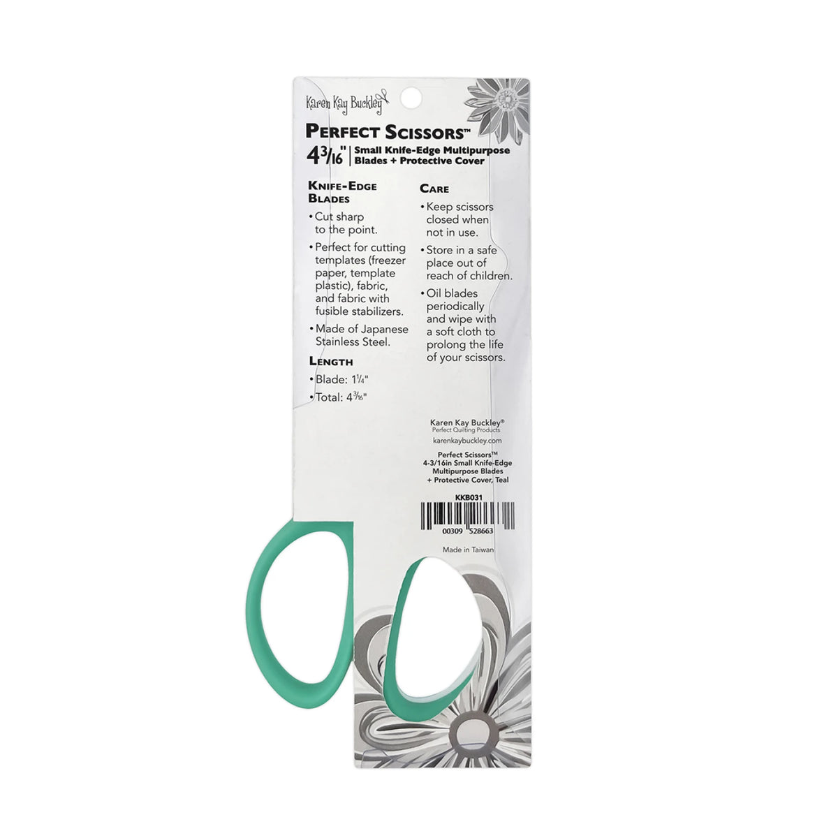 Perfect Scissors™ Teal 4-3/16in Small Knife-Edge Multipurpose Blades