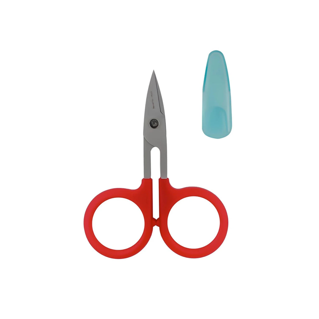 Perfect Scissors™ Red 3-3/4in Small curved Micro-Serrated Non-slip Blade