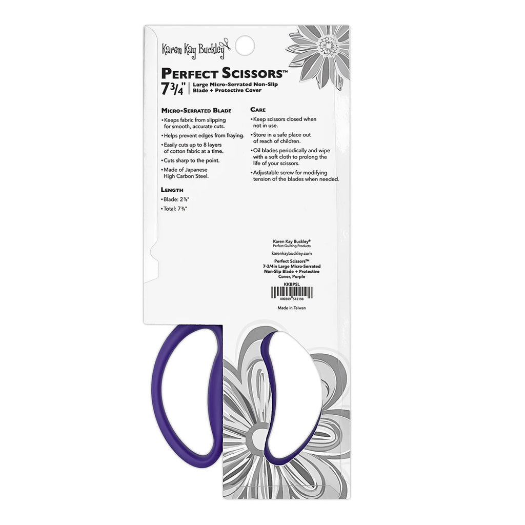 Perfect Scissors™ Purple 7-3/4in Large Micro-Serrated Non-Slip Blade