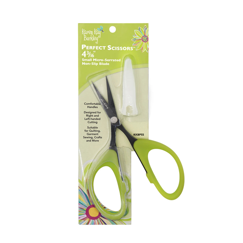 Perfect Scissors™ Green 4-3/16in Small Micro-Serrated Non-Slip Blade