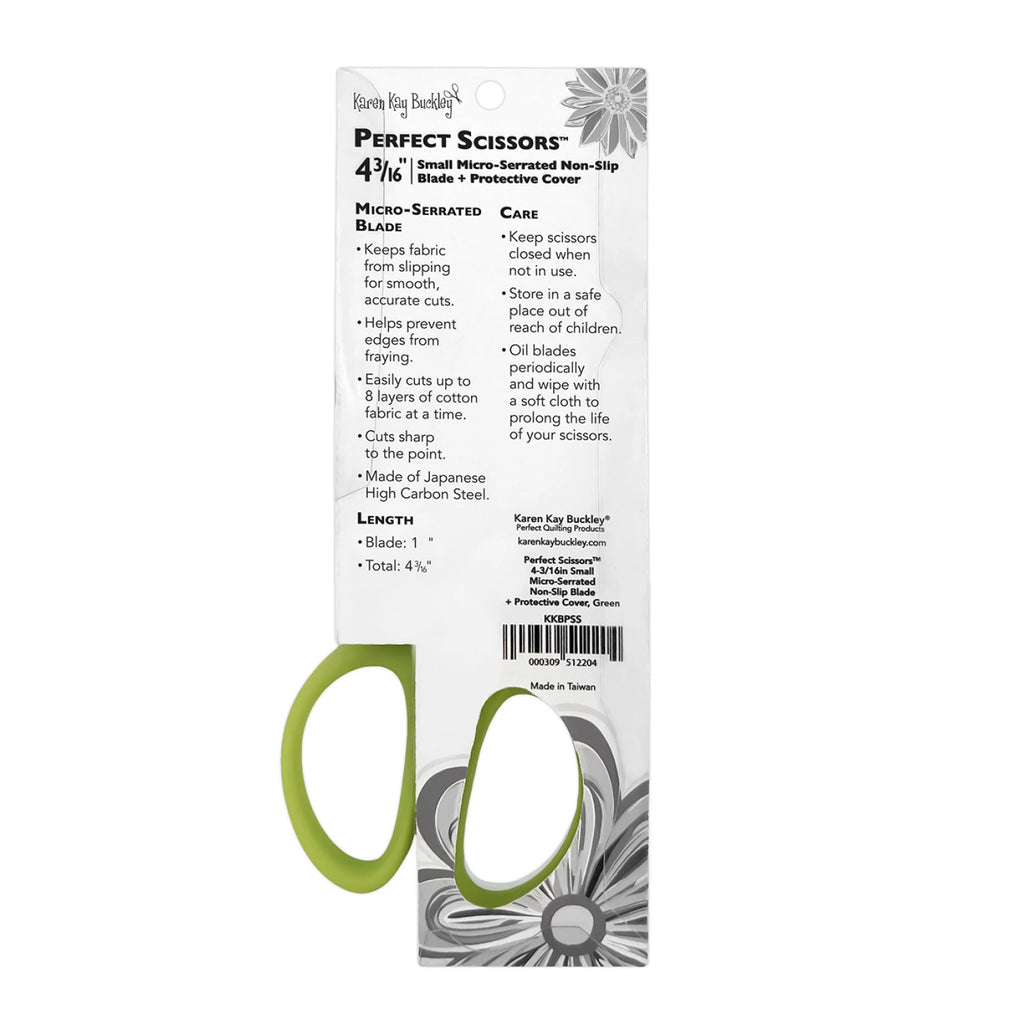 Perfect Scissors™ Green 4-3/16in Small Micro-Serrated Non-Slip Blade
