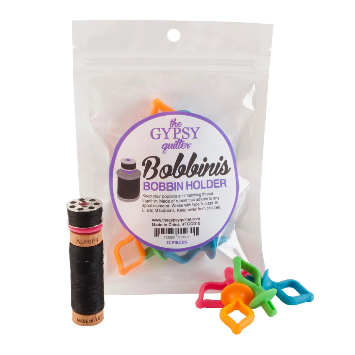 The Gypsy Quilter® Bobbini Bobbin Holders 12pc Bag