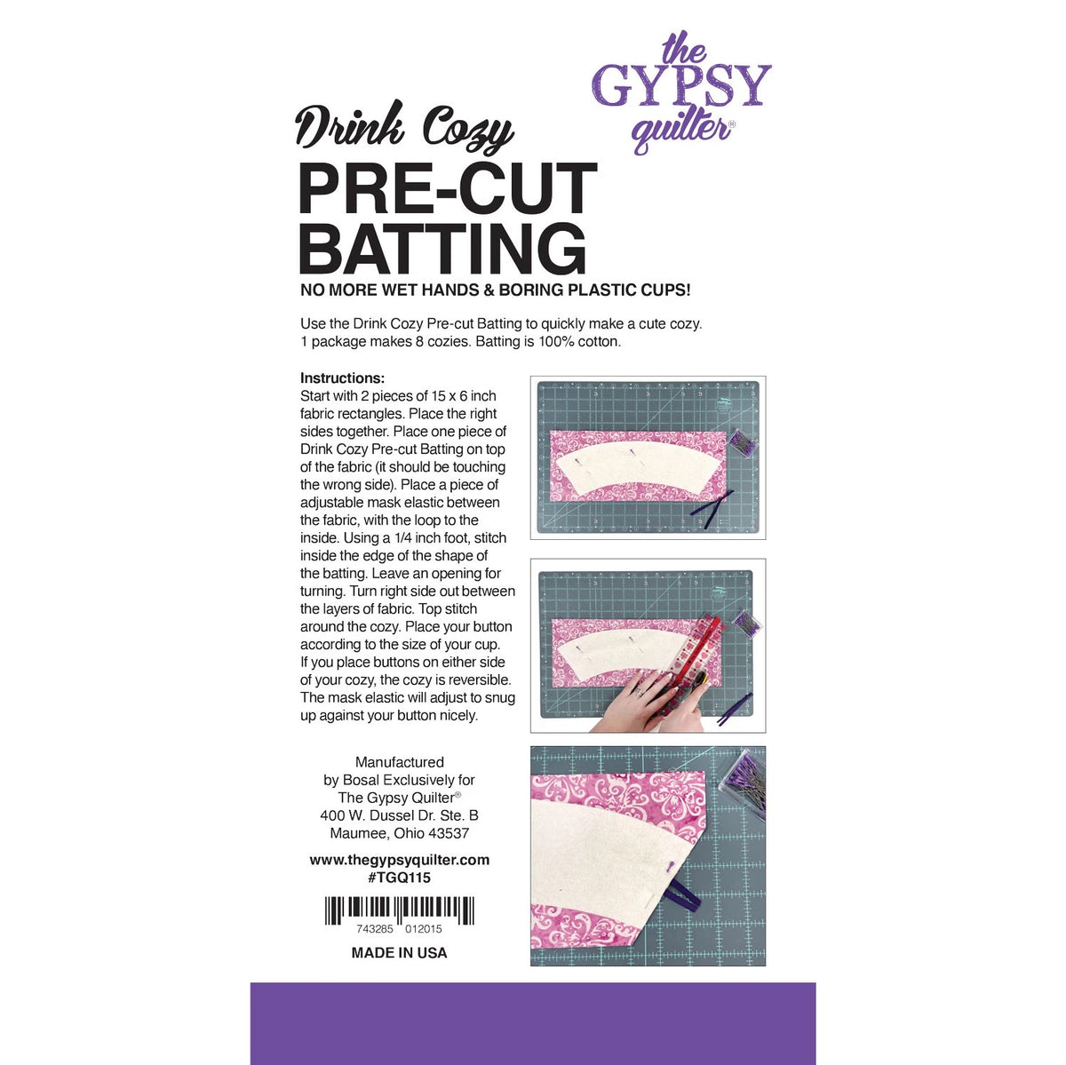 Drink Cozy Pre-Cut Batting 8ct