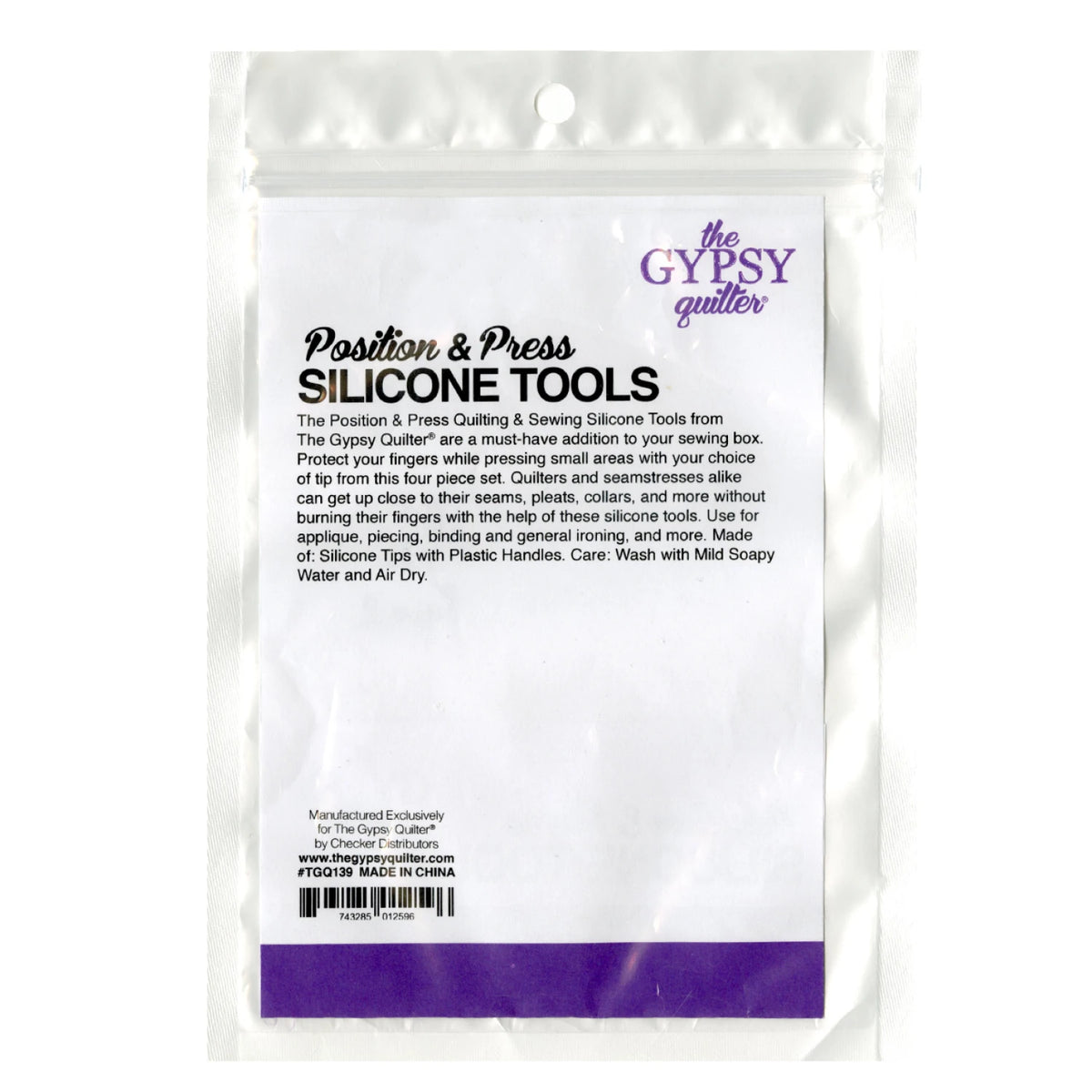 The Gypsy Quilter® Position and Press Quilting  and Sewing Silicone Tools 4ct