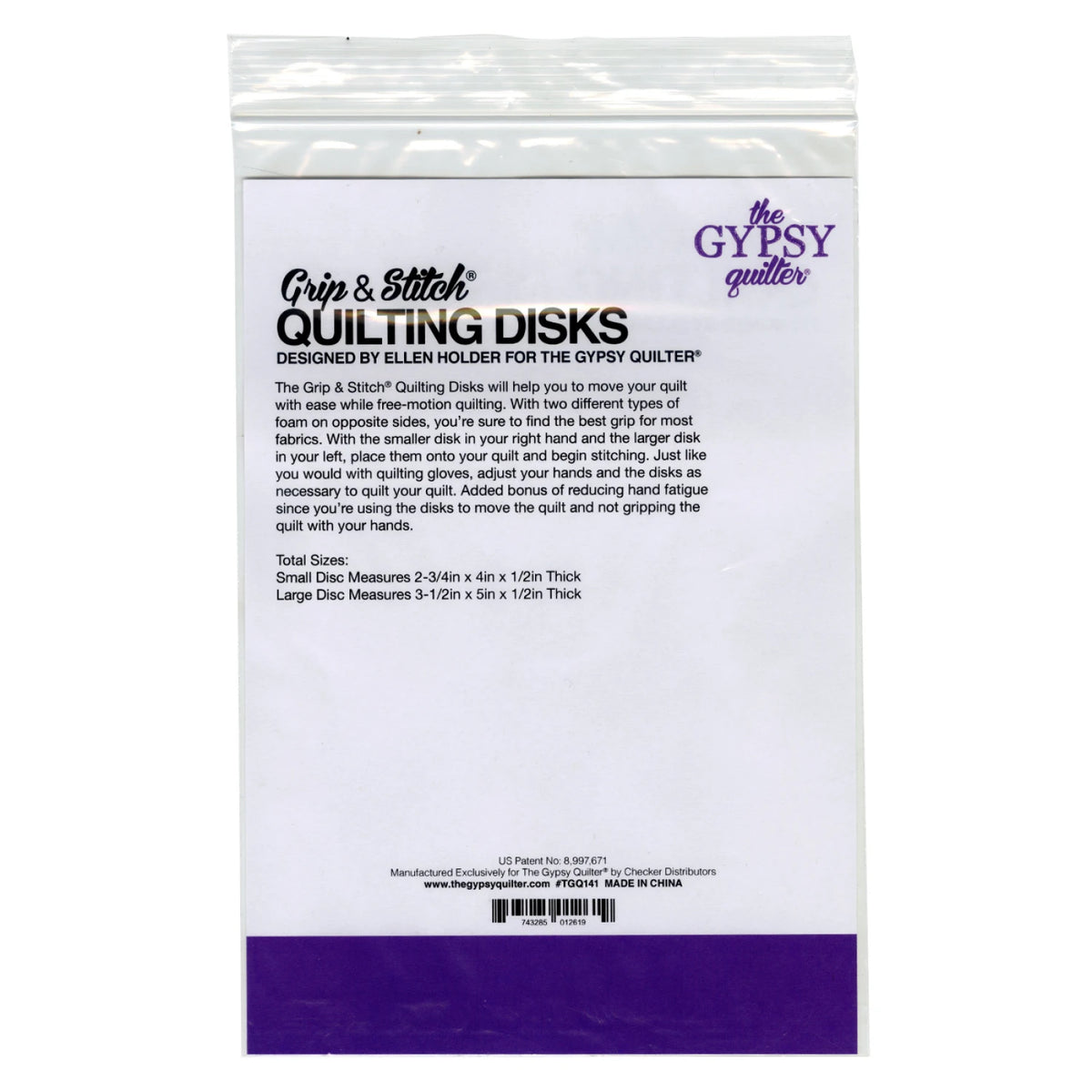 The Gypsy Quilter® Grip & Stitch Quilting Disks