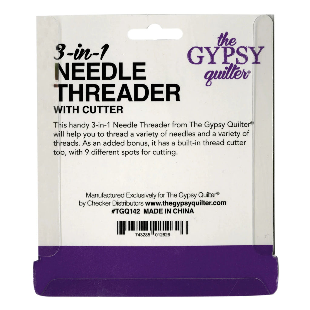 The Gypsy Quilter® 3 In 1 Needle Threader with Cutter