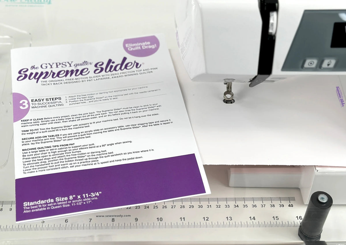 Supreme Slider 11-1/2in x 17in Free Motion Slider with Pink Tacky Back