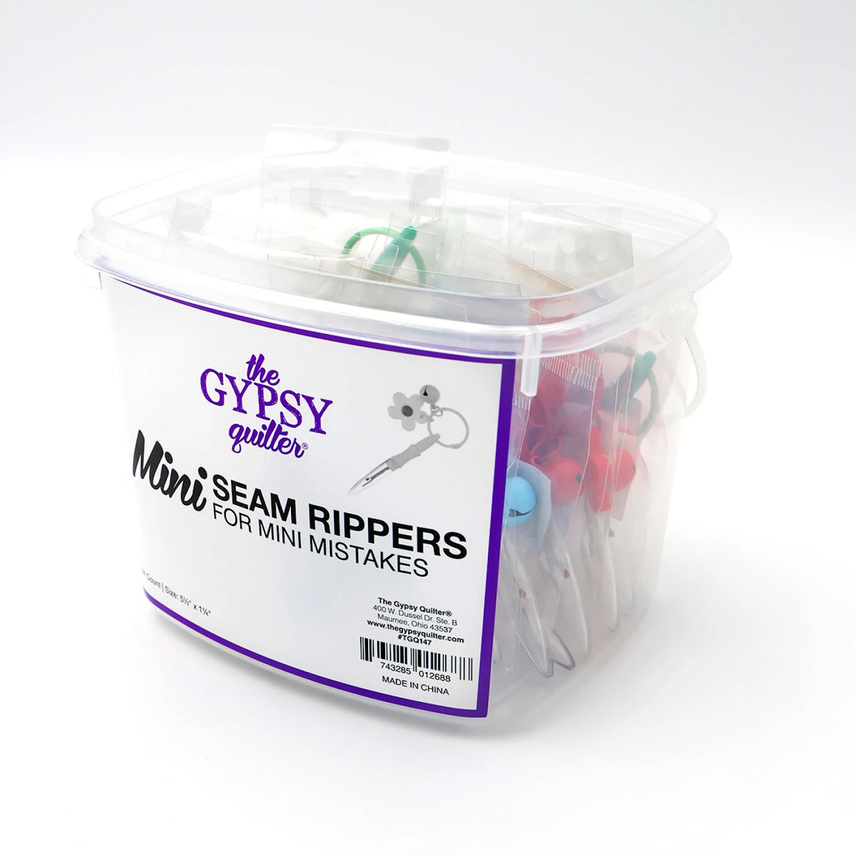 Gypsy Quilter® Mini Seam Ripper Floral Keychain Assortment