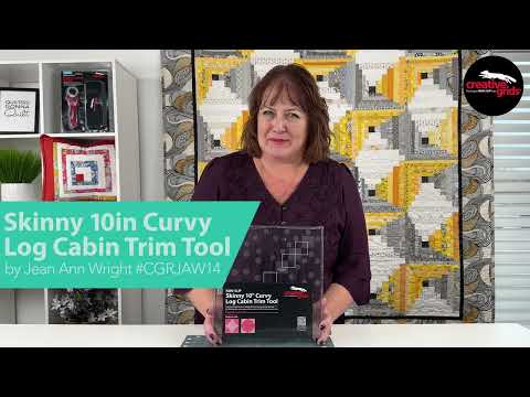 Creative Grids® Quilt Ruler Skinny 10in Curvy Log Cabin Trim Tool