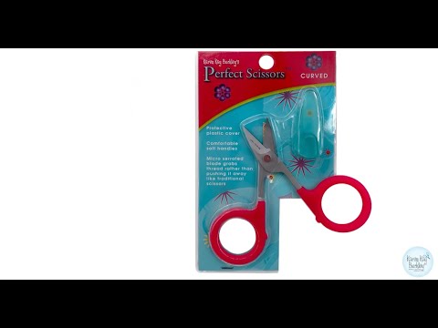 Perfect Scissors™ Red 3-3/4in Small curved Micro-Serrated Non-slip Blade