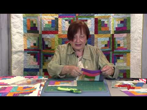 Creative Grids® Quilt Ruler Curvy Log Cabin Trim Tool 8in Finished Blocks