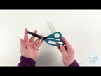 Perfect Scissors™ Dark Teal 8-1/2in Bent Handle Micro-Serrated Non-Slip Blade