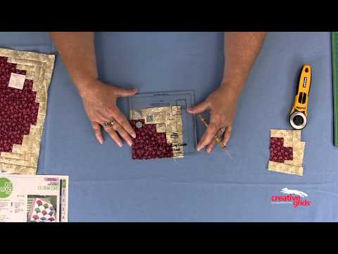 Creative Grids® Quilt Ruler Curvy Log Cabin Trim Tool 6in Finished Blocks