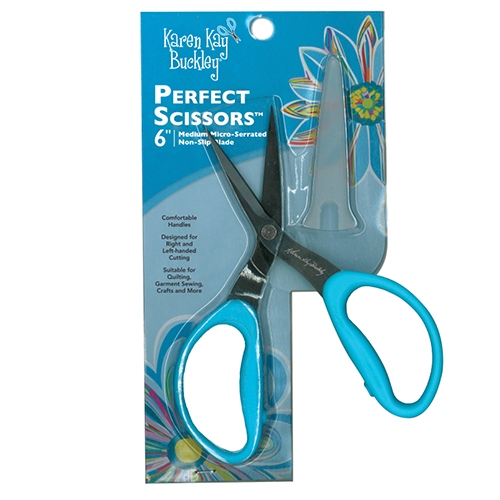 Perfect Scissors&trade; Blue 6in Medium Micro-Serrated Non-slip Blade